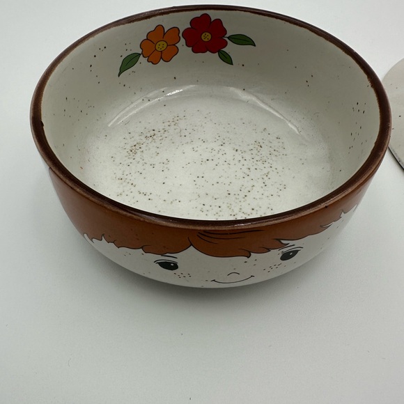 Vintage Child Dish Set Farmer Boy Plate & Bowl - Picture 5 of 6